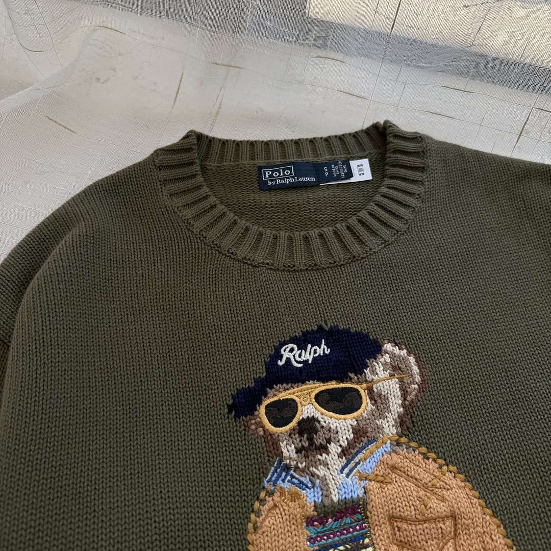 Other New Womens RL Collar Floral Embroidered Khaki Small Fleece P299 Yuan - Image 13