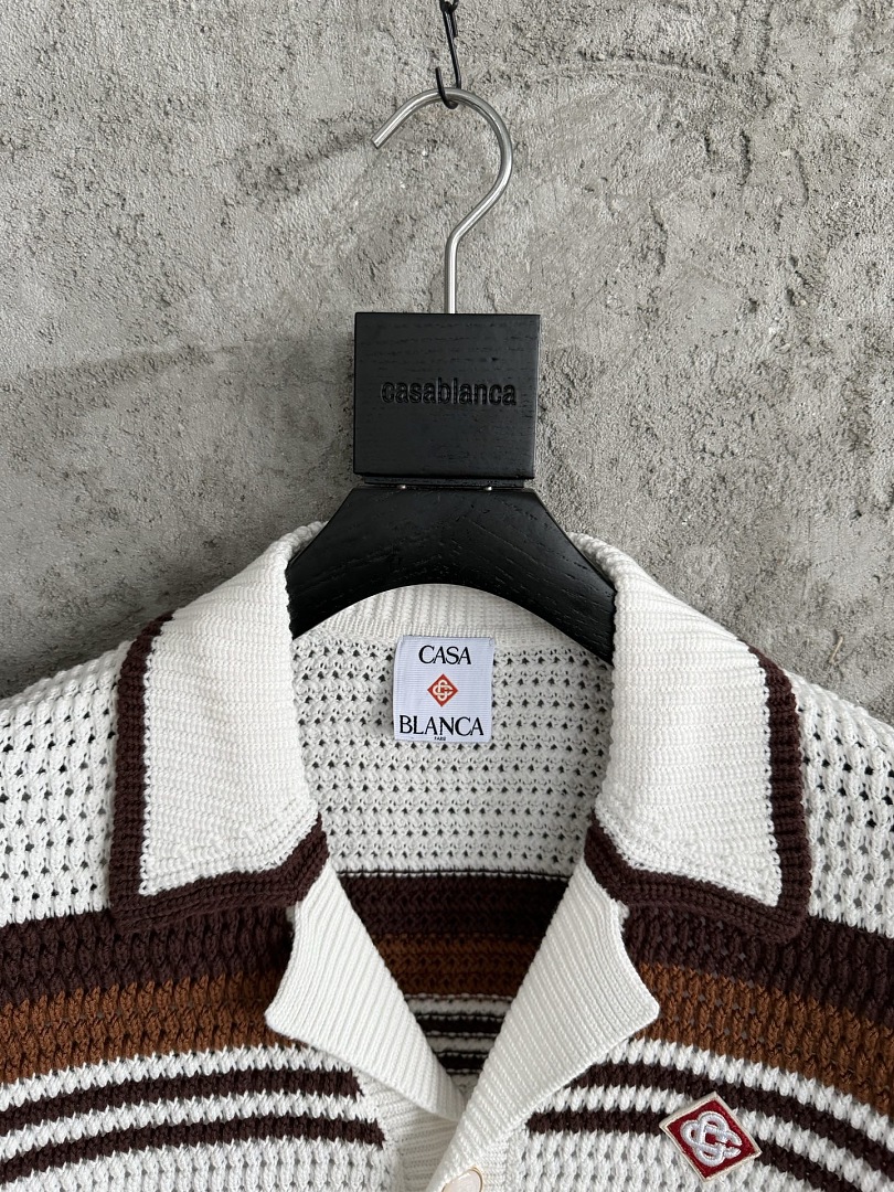 Casablanca New Brown Striped D - Image 7