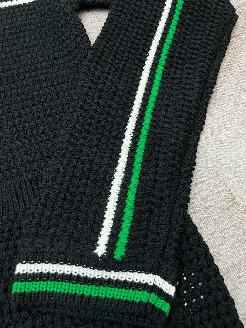 Casablanca Yuan White Striped Long Sleeve Fleece - Image 10