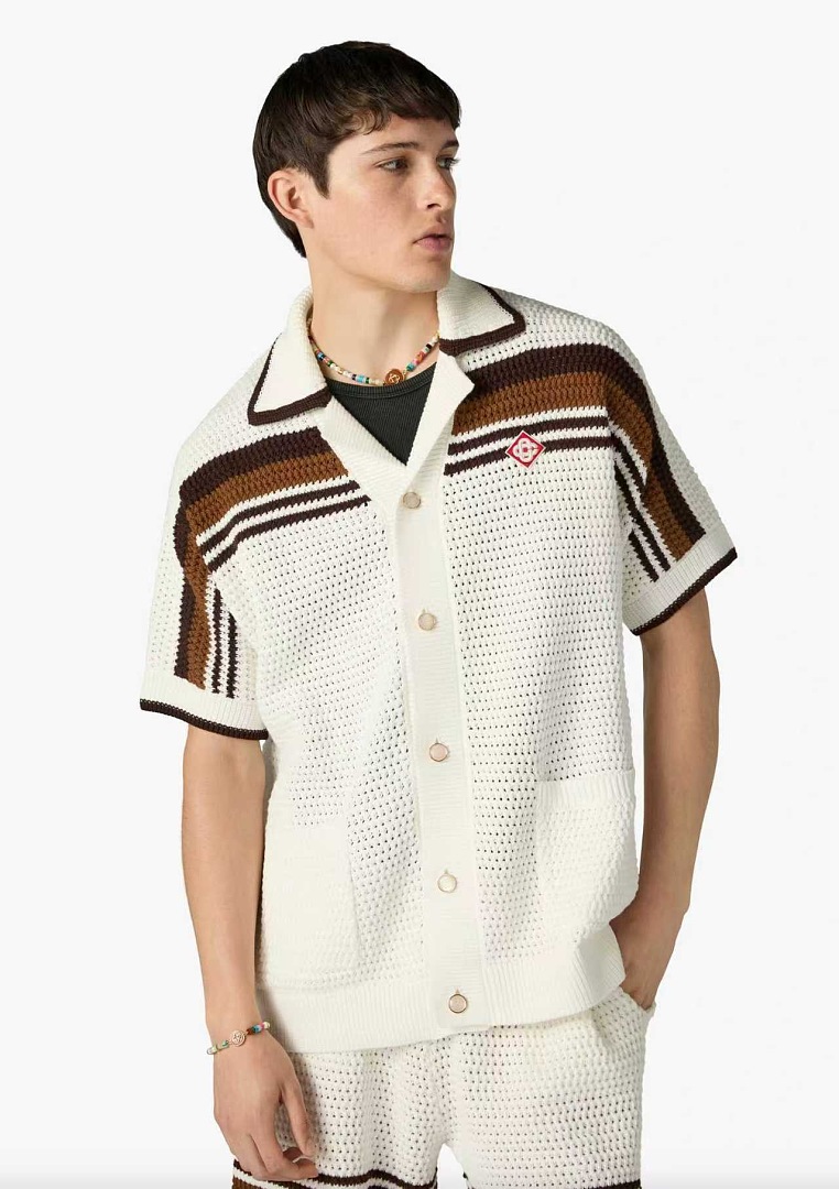 Casablanca New Brown Striped D - Image 4
