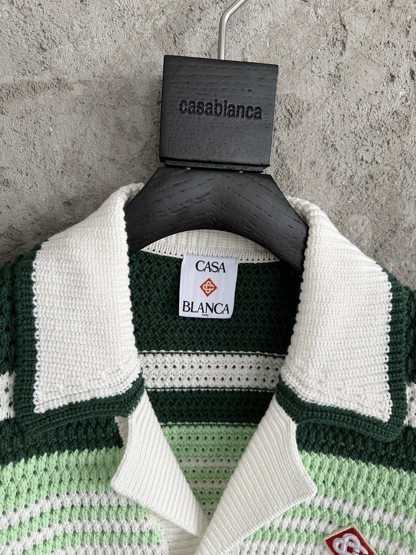 Casablanca New Green Striped D - Image 7