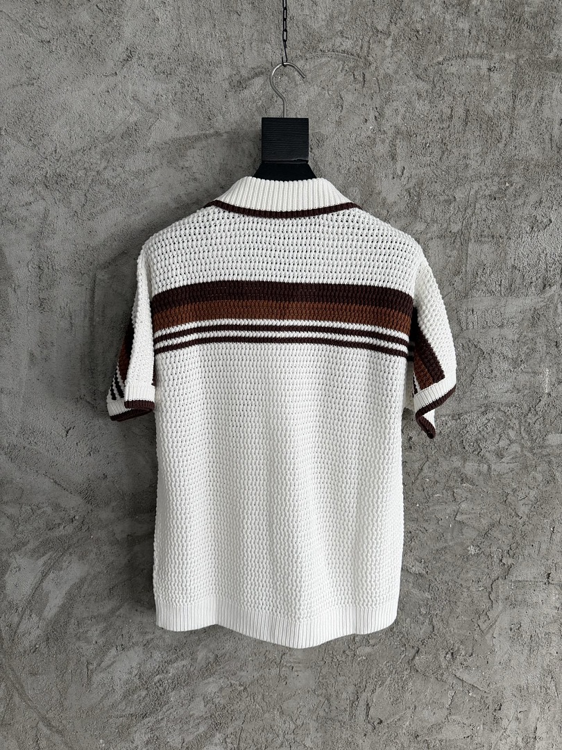 Casablanca New Brown Striped D - Image 12