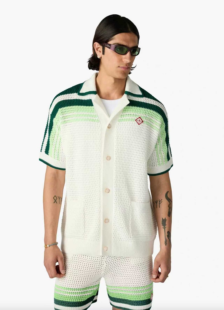 Casablanca New Green Striped D - Image 5