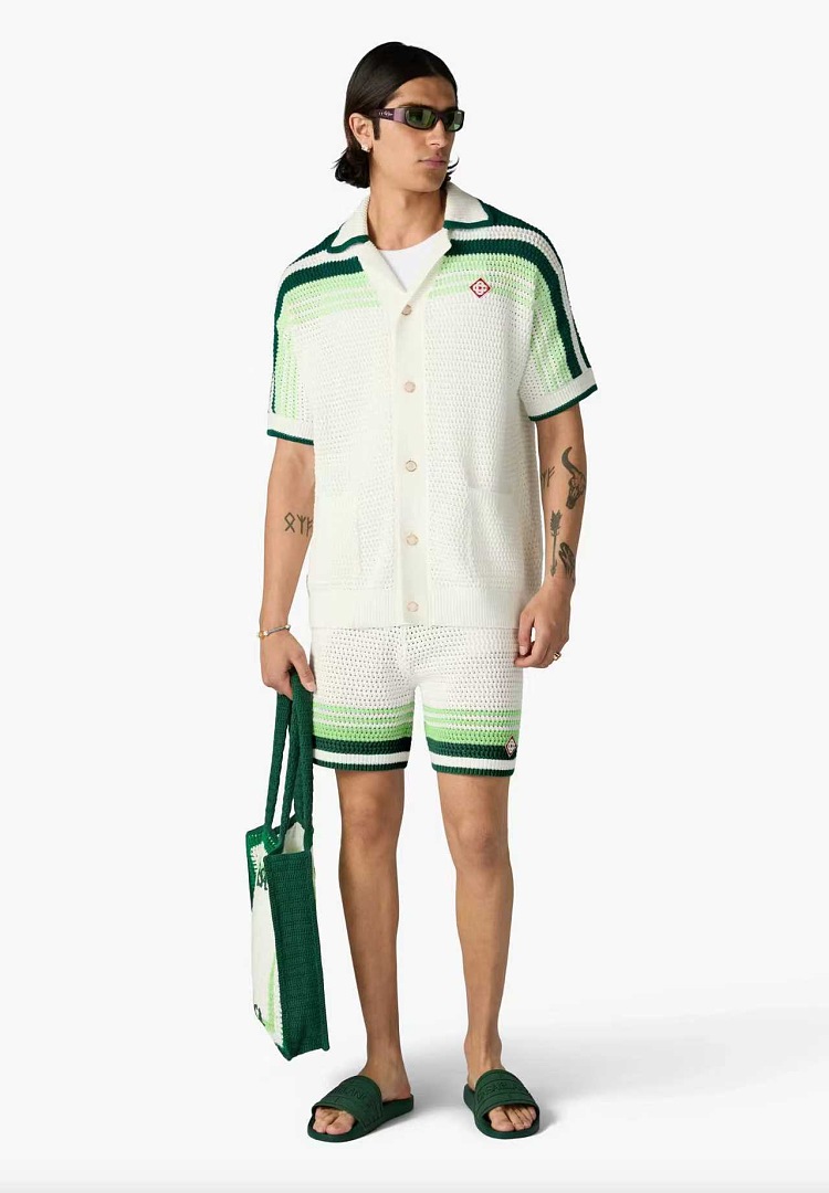 Casablanca New Green Striped D - Image 3