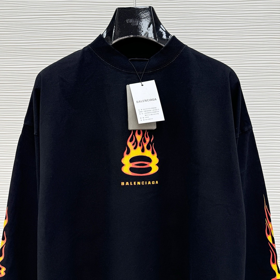 Balenciaga 380D Fire Flame Long Sleeve - Image 3
