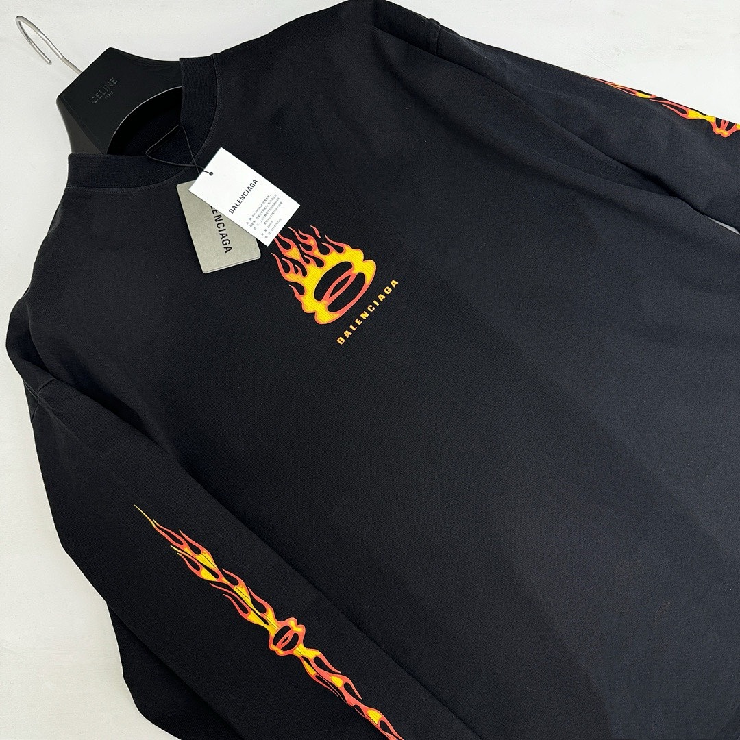Balenciaga 380D Fire Flame Long Sleeve - Image 4