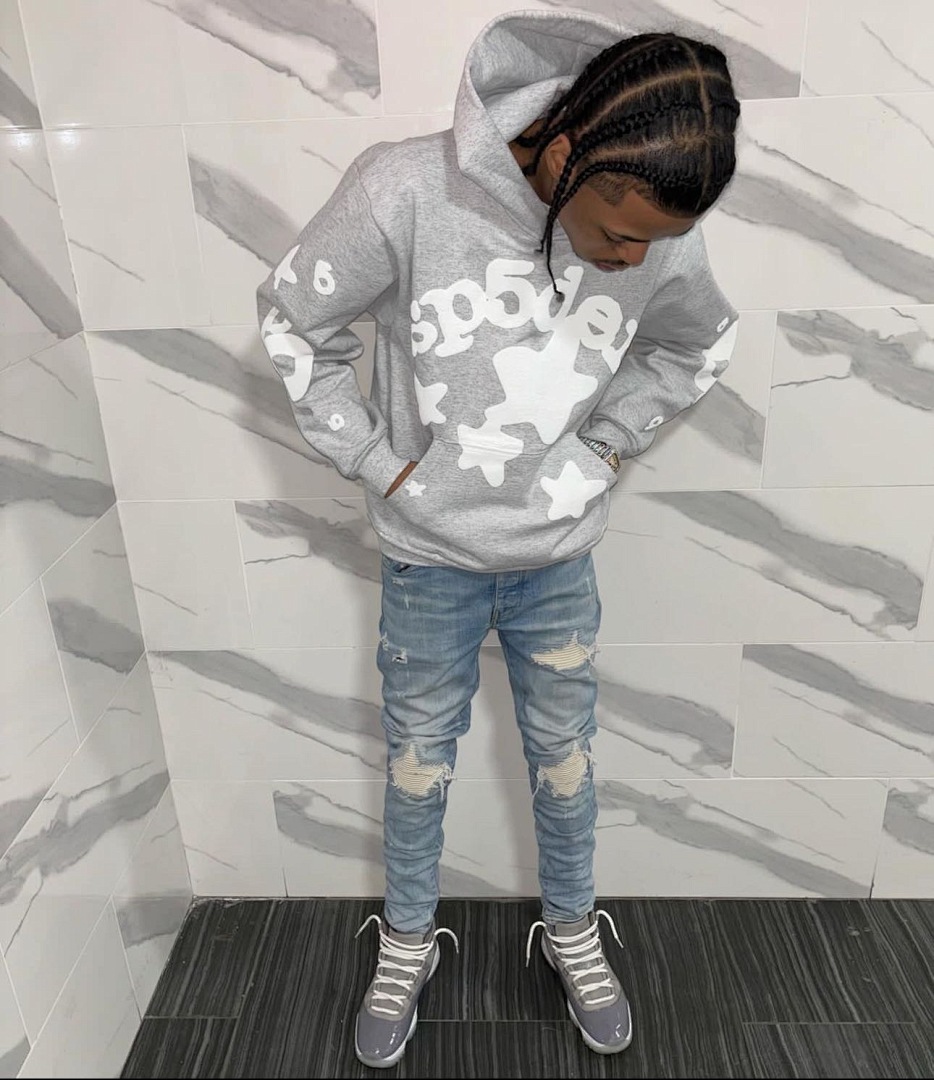 Sp5der Yuan Light Grey Big Star - Image 10