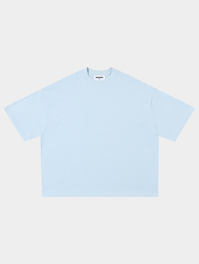 On Running 240Gsm Union Kingdom 100% Cotton Boxy Cropped Fit Blank T-Shirt - Image 13