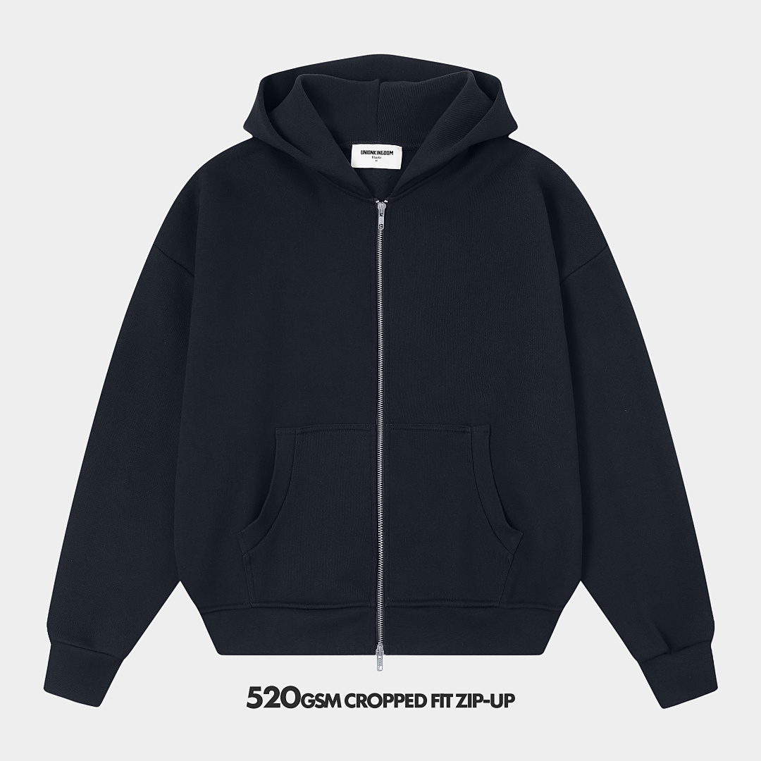 On Running 520Gsm Union Kingdom Boxy Cropped Fit Zip-Up - Image 65