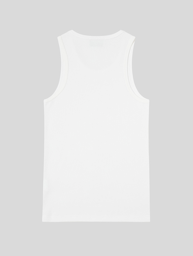 On Running 380G Union Kingdom 100% Cotton Slim And Cropped Fit Waffle Weave Tank Top - Image 12