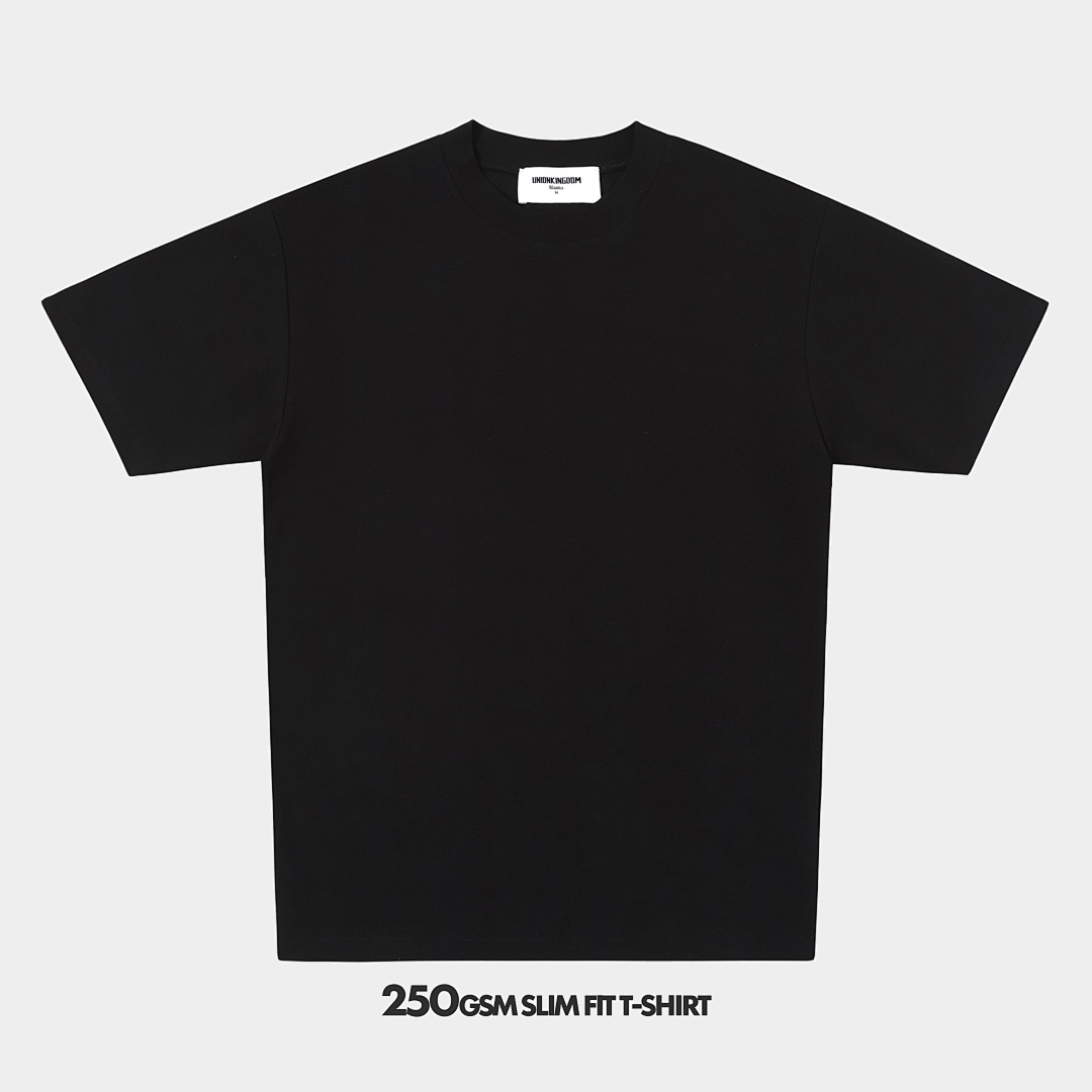 On Running 250Gsm/280Gsm Union Kingdom Cotton Slim Fit Blank T-Shirt - Image 38