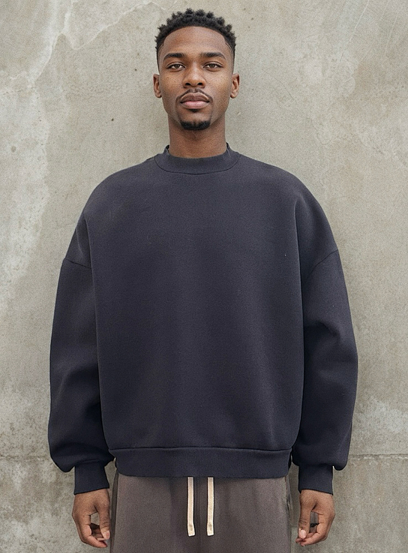 On Running 630Gsm Union Kingdom Boxy Cropped Fit Blank Crewneck - Image 65
