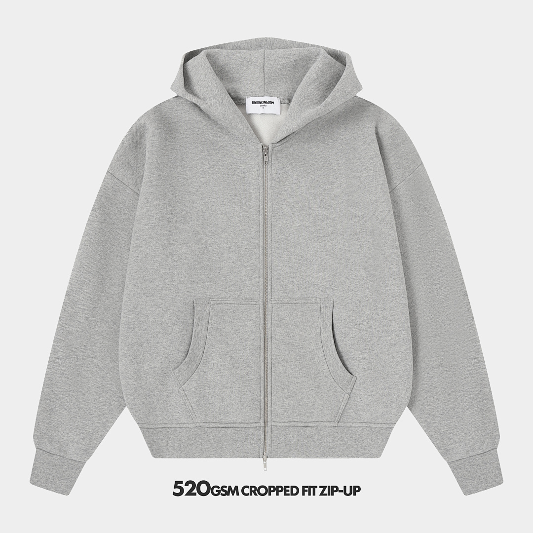 On Running 520Gsm Union Kingdom Boxy Cropped Fit Zip-Up