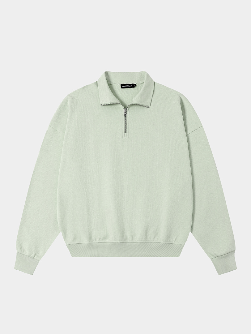 On Running 360Gsm Union Kingdom 100% Cotton Boxy Cropped Fit Quarter-Zip Sweatshirt - Image 3