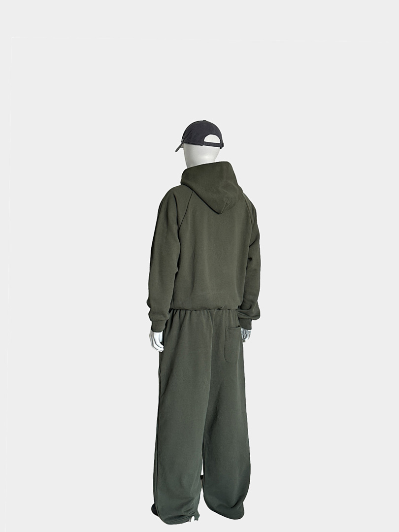 On Running 600Gsm Union Kingdom 100% Cotton Fleece Cropped Fit Hoodie And Baggy Sweatpants - Image 92