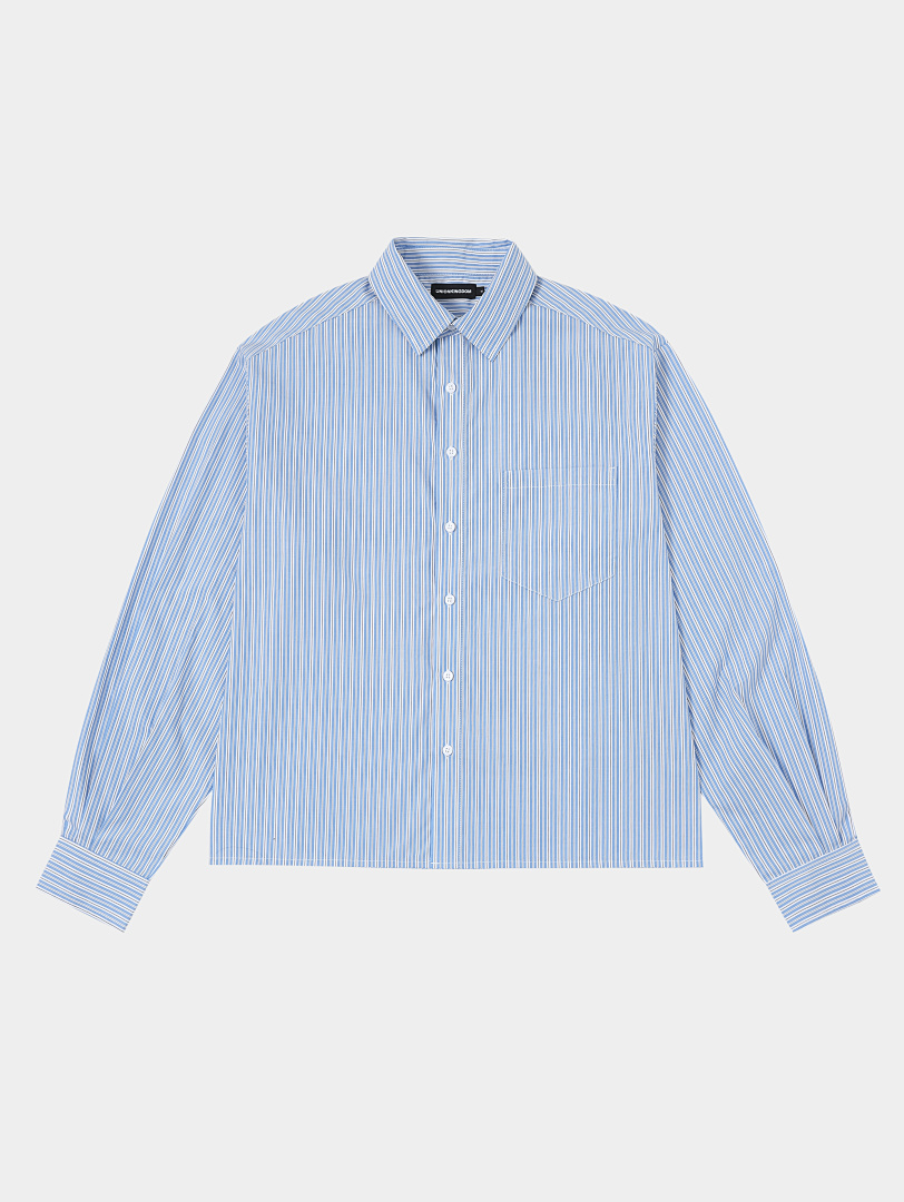 On Running 120Gsm Union Kingdom 100% Cotton Boxy Cropped Fit Striped Long-Sleeved Shirt - Image 2