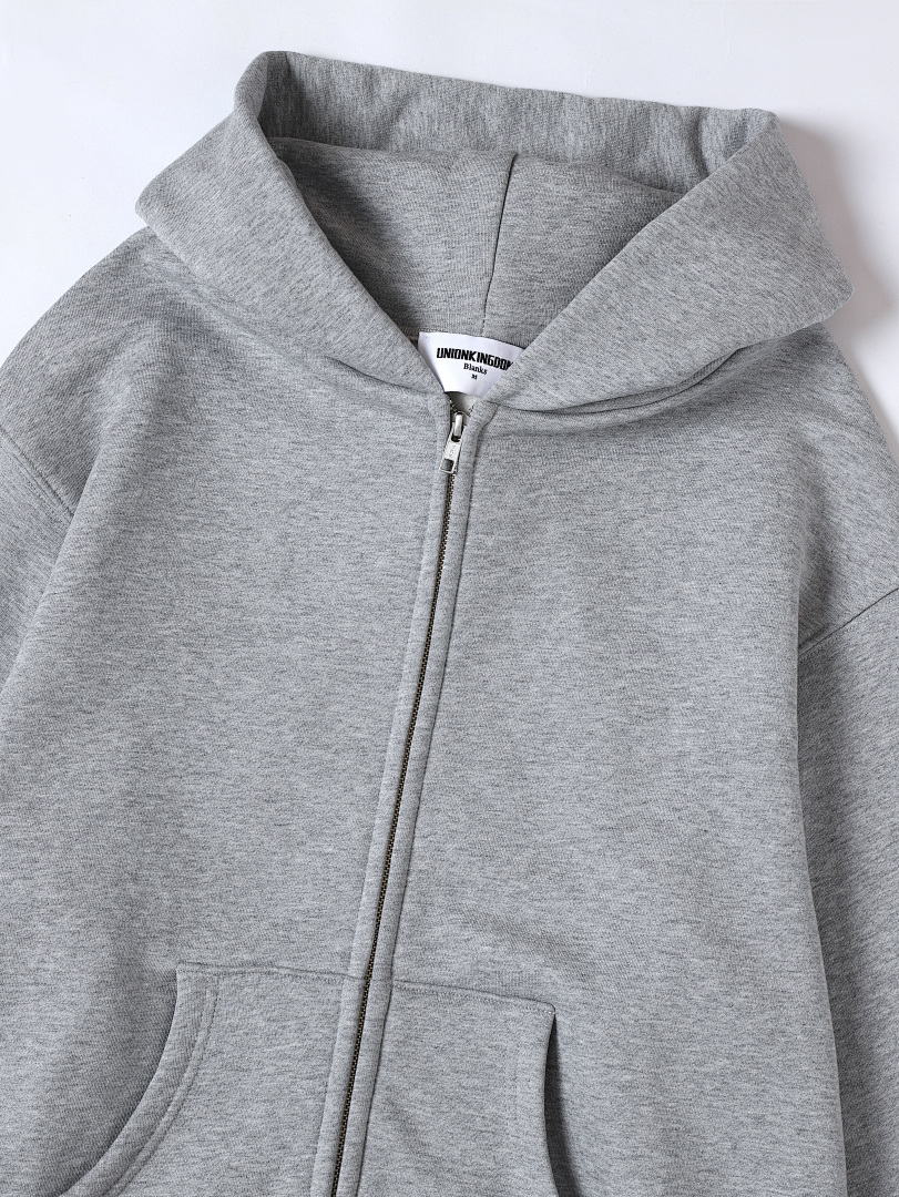 On Running 480Gsm Union Kingdom 100% Cotton Fleece Cropped Fit Zip-Up - Image 4