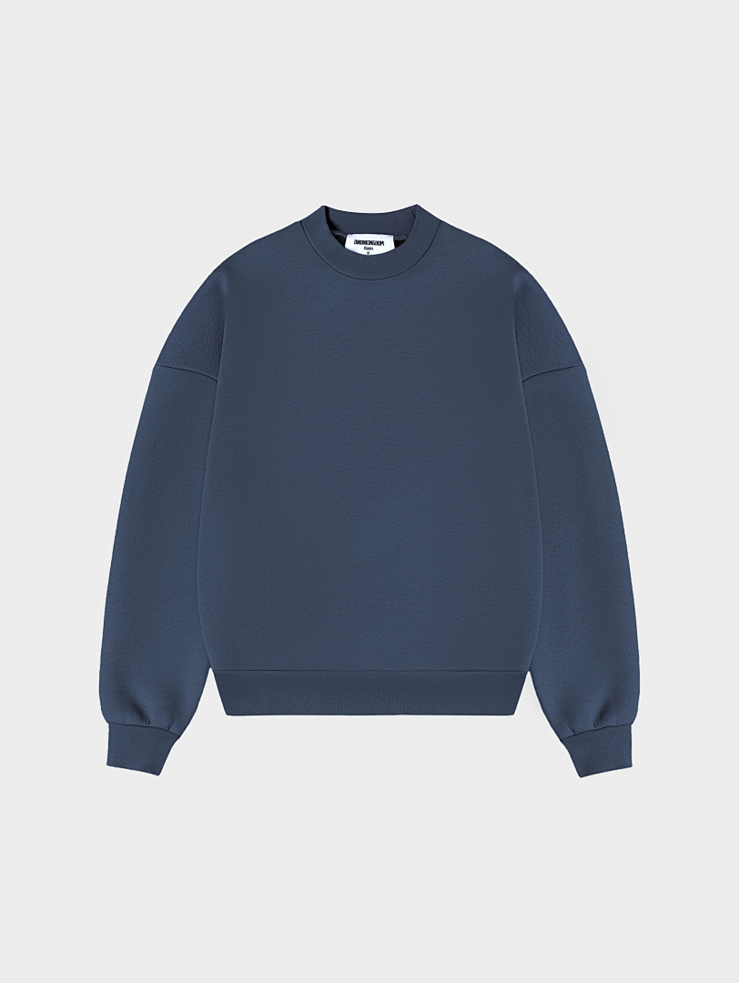 On Running 630Gsm Union Kingdom Boxy Cropped Fit Blank Crewneck - Image 13