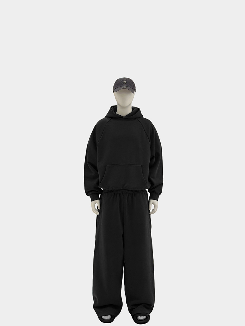 On Running 600Gsm Union Kingdom 100% Cotton Fleece Cropped Fit Hoodie And Baggy Sweatpants - Image 73