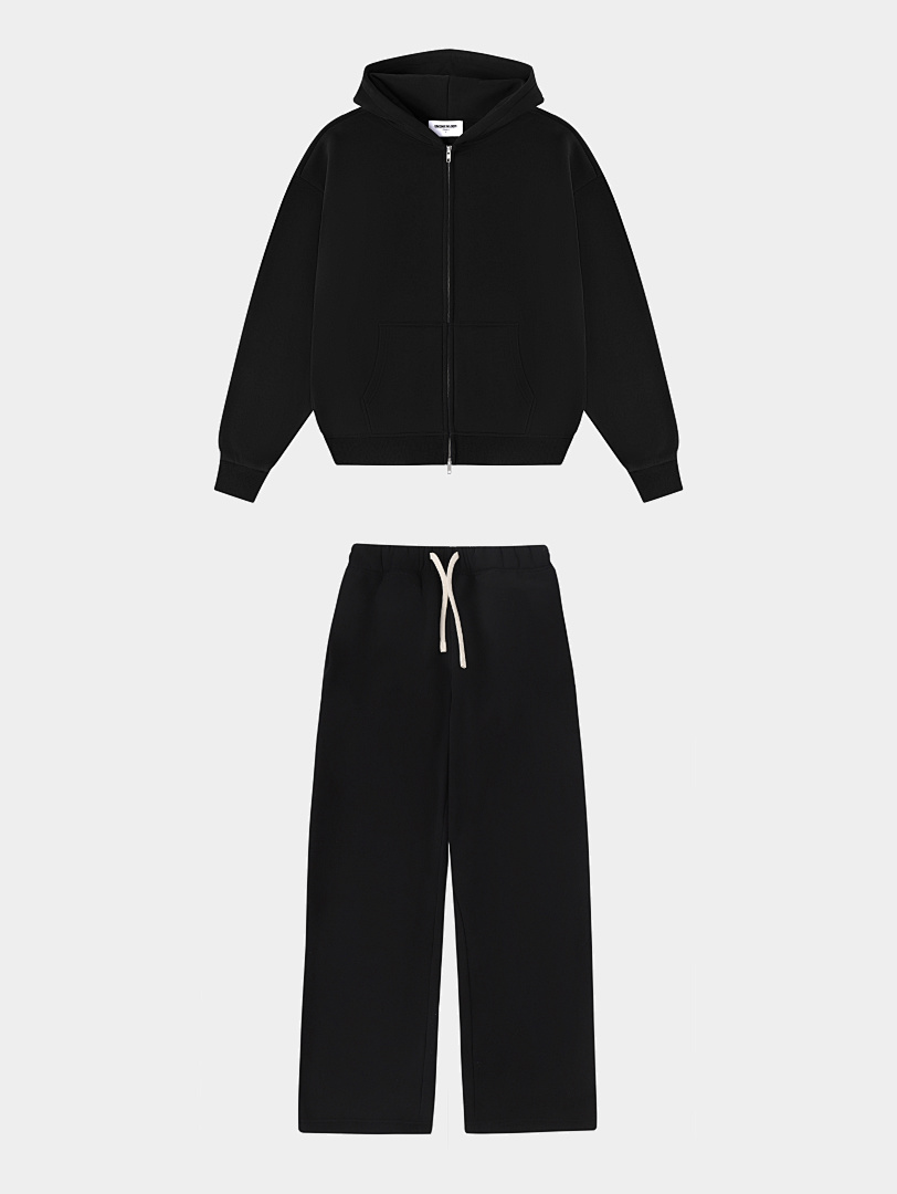 On Running 360Gsm Union Kingdom Loose Fit Blank Zip-Up Hoodie And Tracksuit - Image 44