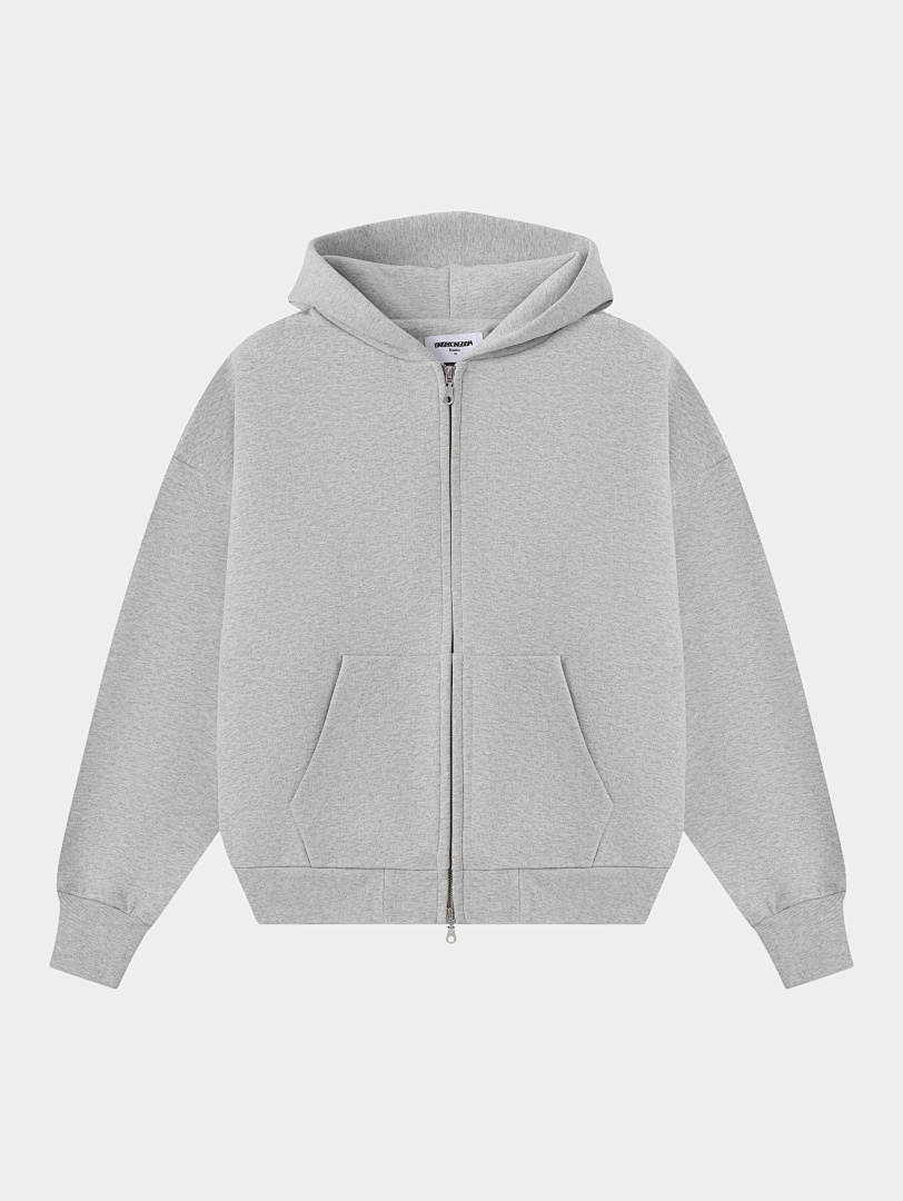 On Running 630Gsm Union Kingdom Boxy Cropped Fit Blank Zip-Up - Image 2
