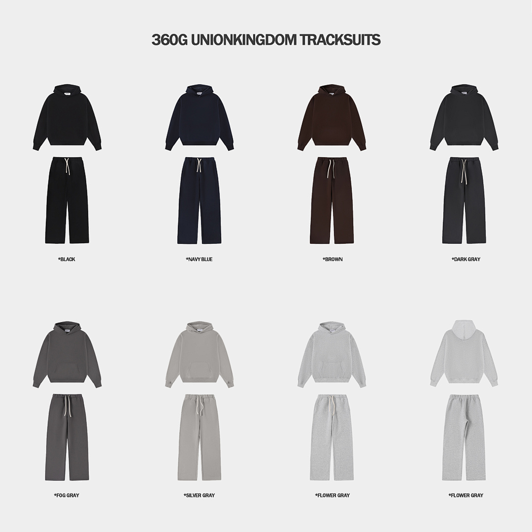 On Running 360Gsm Union Kingdom Oversize Blank Sweatpants And Tracksuit - Image 59