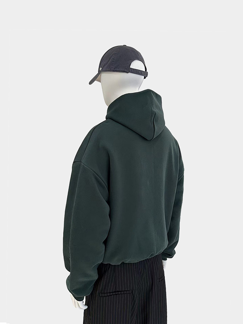 On Running 1000Gsm Union Kingdom Double-Layer 100% Cotton Fleece Reversible Cropped Fit Hoodie - Image 45