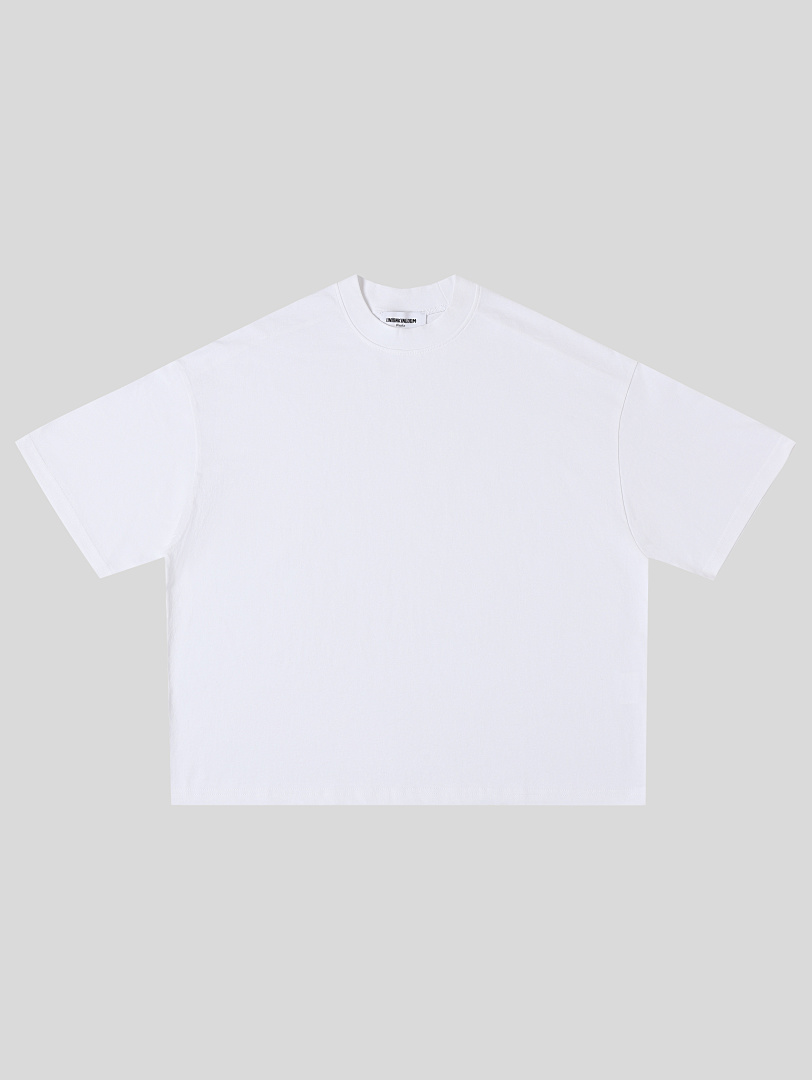 On Running 400Gsm Union Kingdom 100% Cotton Boxy Cropped Fit Washed Blank T-Shirt - Image 40
