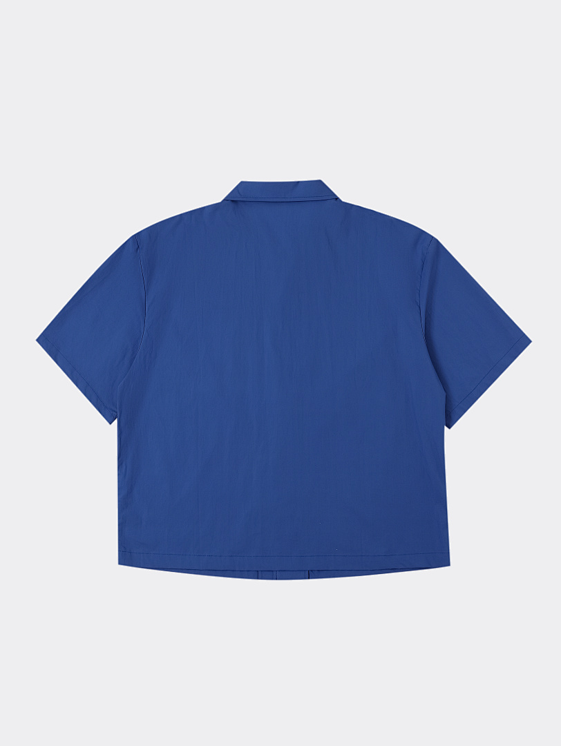 On Running 110Gsm Union Kingdom 100% Cotton Boxy Cropped Fit Cuban Shirt - Image 3