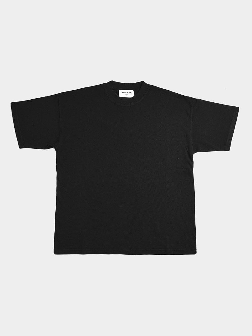 On Running 220Gsm Union Kingdom Washed Black 100% Cotton Loose Fit Blank T-Shirt - Image 12
