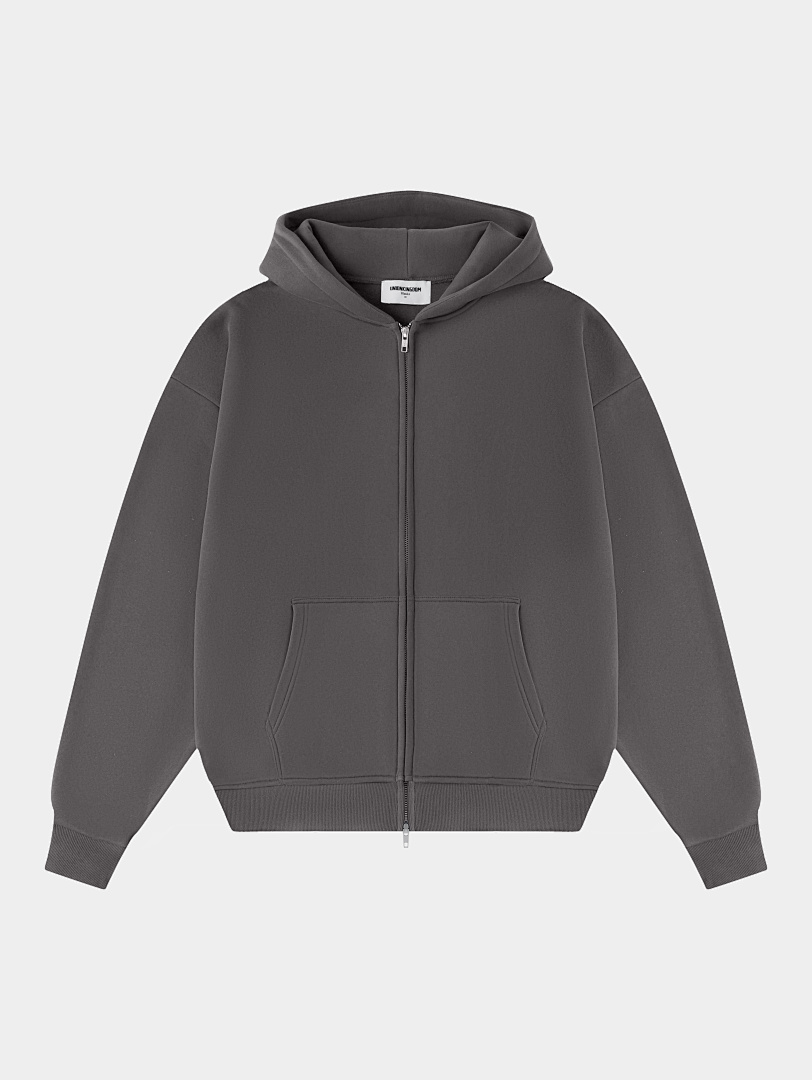 On Running 360Gsm Union Kingdom Loose Fit Blank Zip-Up Hoodie And Tracksuit - Image 15