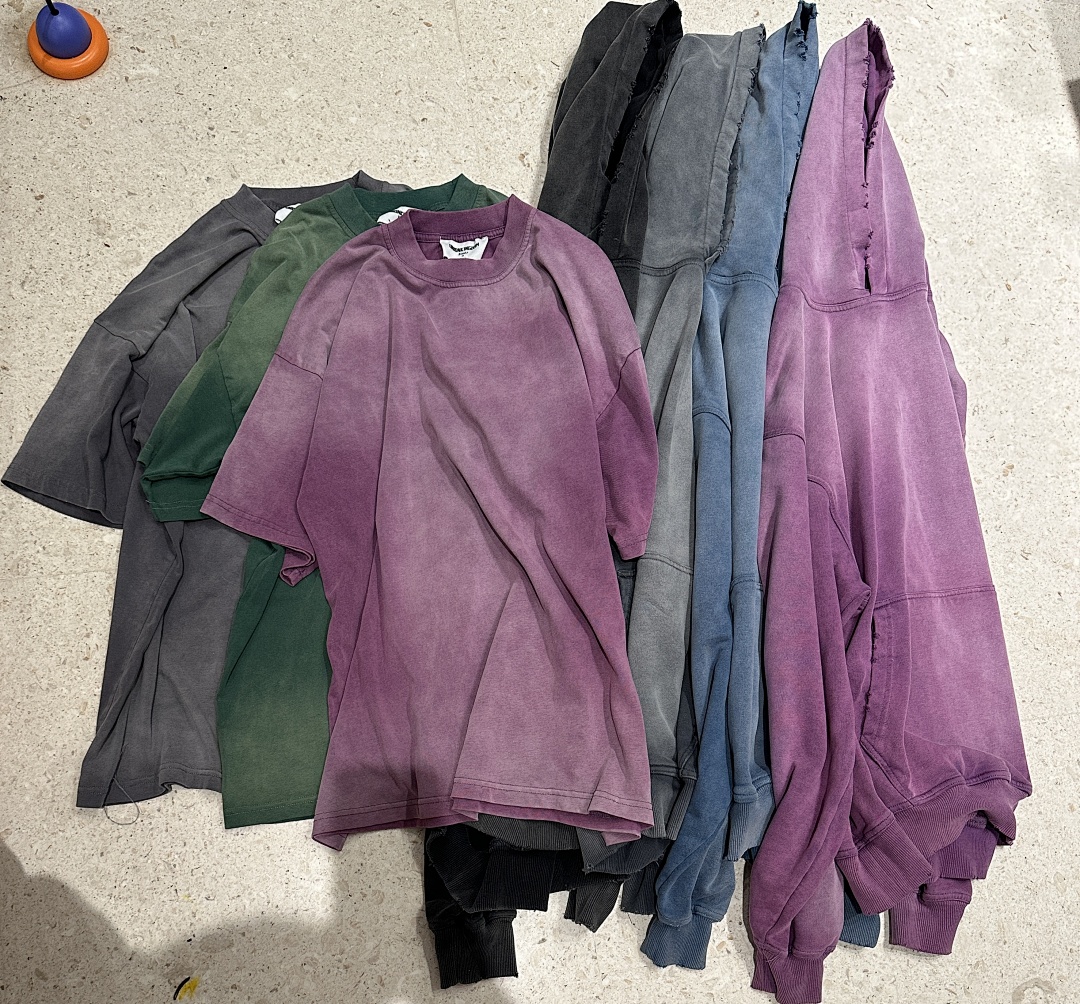 On Running 220Gsm Union Kingdom Vintage Washed 100% Cotton Loose Fit Blank T-Shirt - Image 16