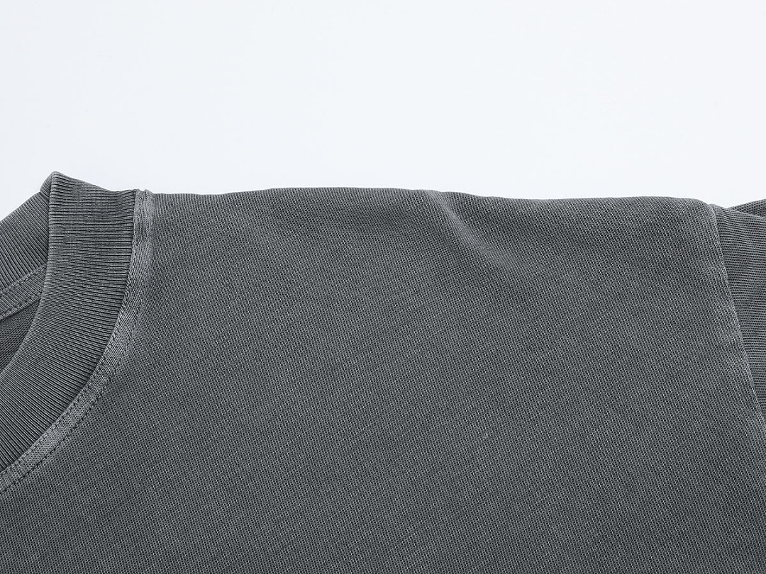 On Running 220Gsm Union Kingdom Washed Black 100% Cotton Loose Fit Blank T-Shirt - Image 5