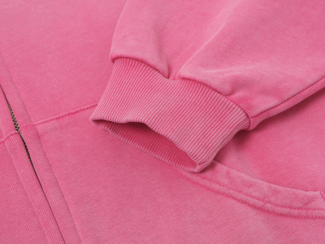 On Running 480Gsm Union Kingdom 100% Cotton Polar Fleece Boxy Cropped Fit Washed Zip-U - Image 7