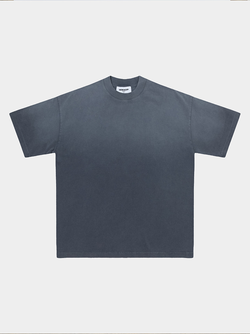 On Running 250Gsm Union Kingdom Vintage Washed 100% Cotton Loose Fit Blank T-Shirt - Image 2