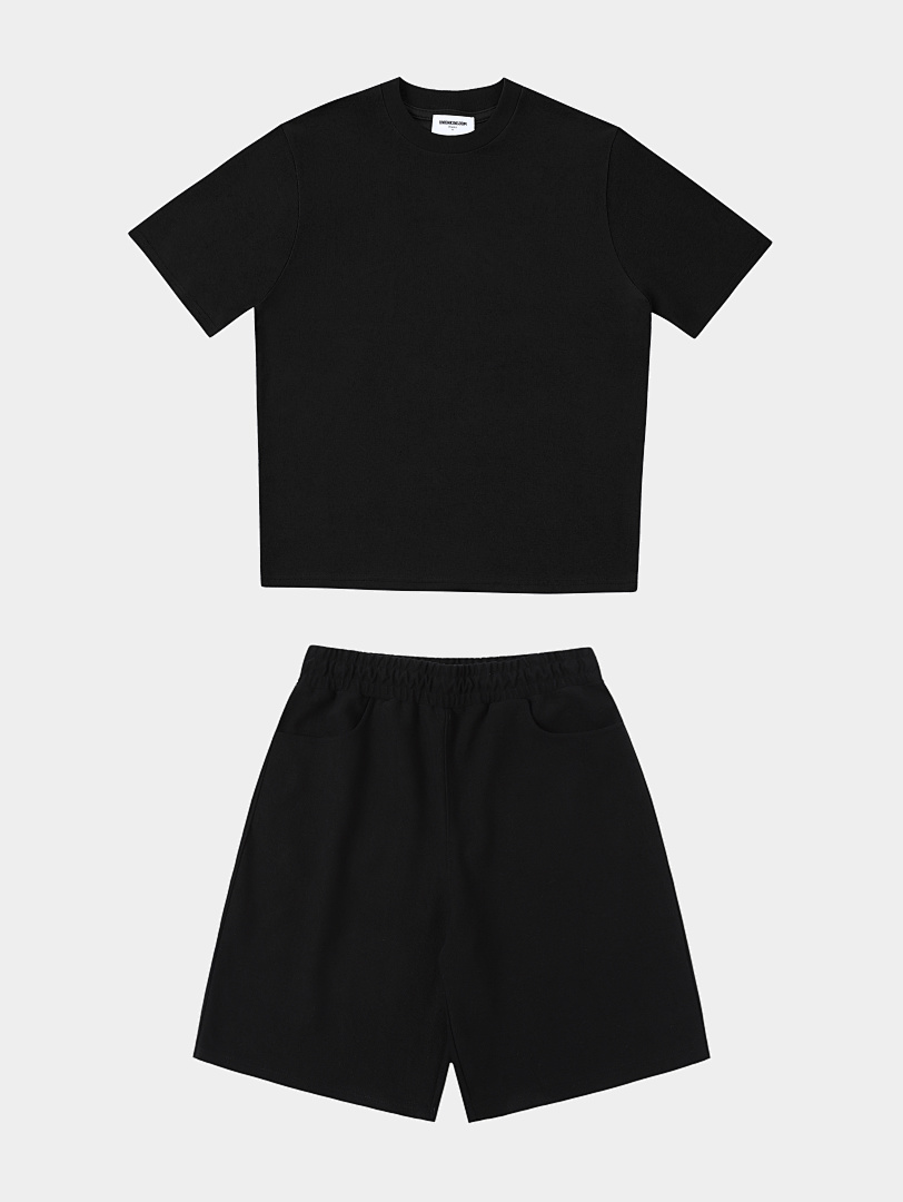 On Running 350Gsm/420Gsm Terry Texture T-Shirt And Shorts Set - Image 75