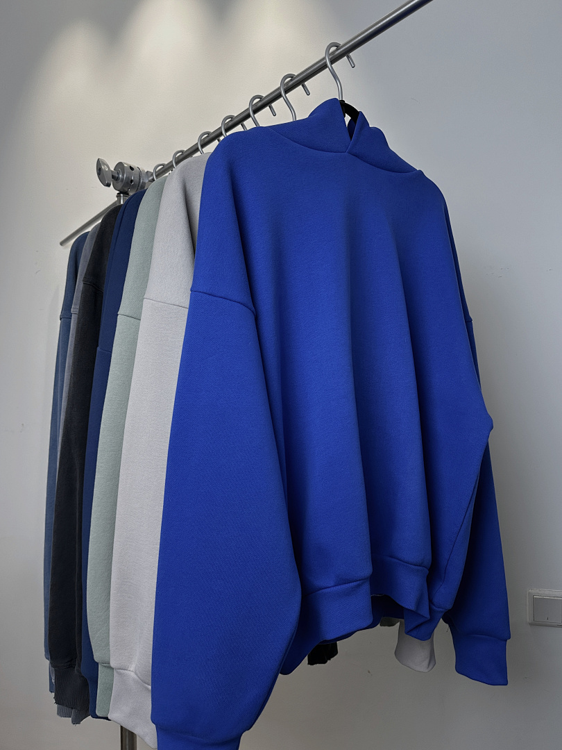 On Running 450Gsm Union Kingdom 100% Cotton Boxy Chemical Blue Blank Tracksuits - Image 19