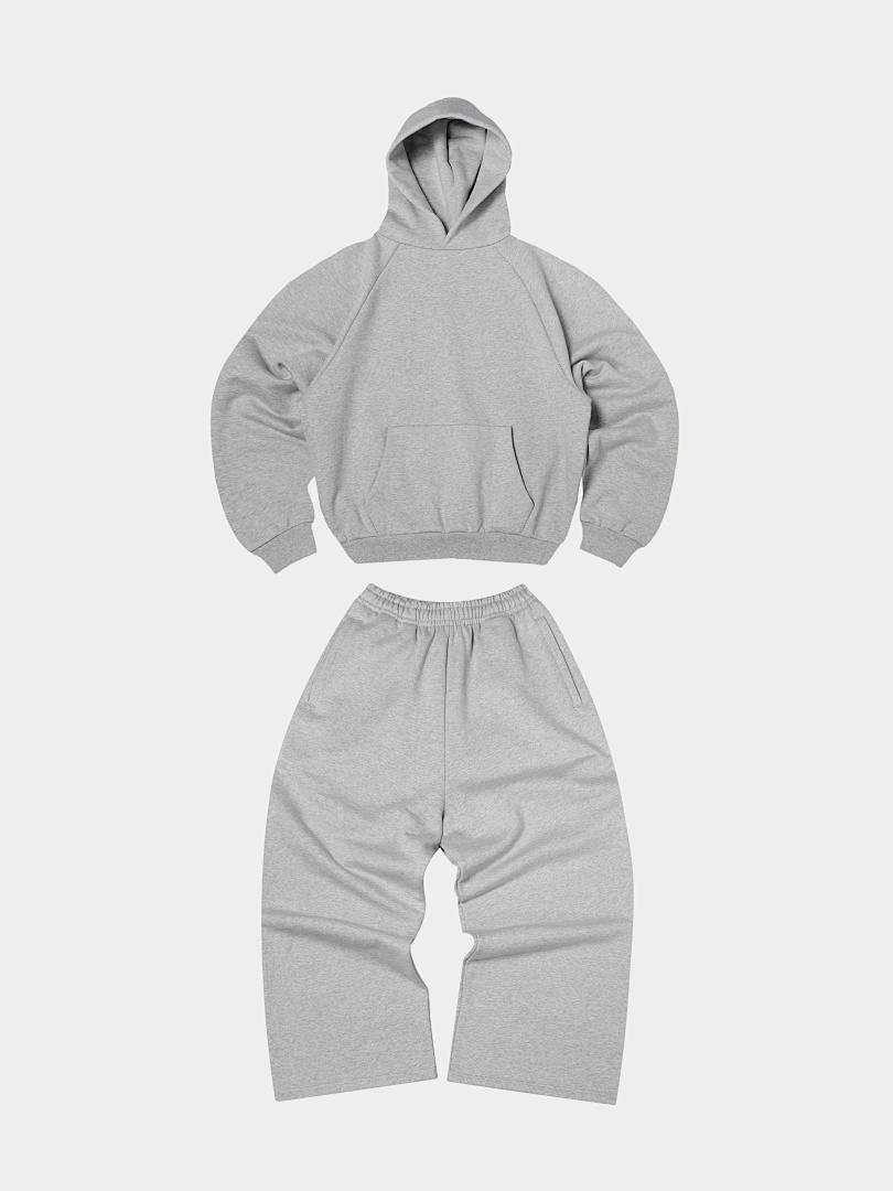 On Running 600Gsm Union Kingdom 100% Cotton Fleece Cropped Fit Hoodie And Baggy Sweatpants - Image 20