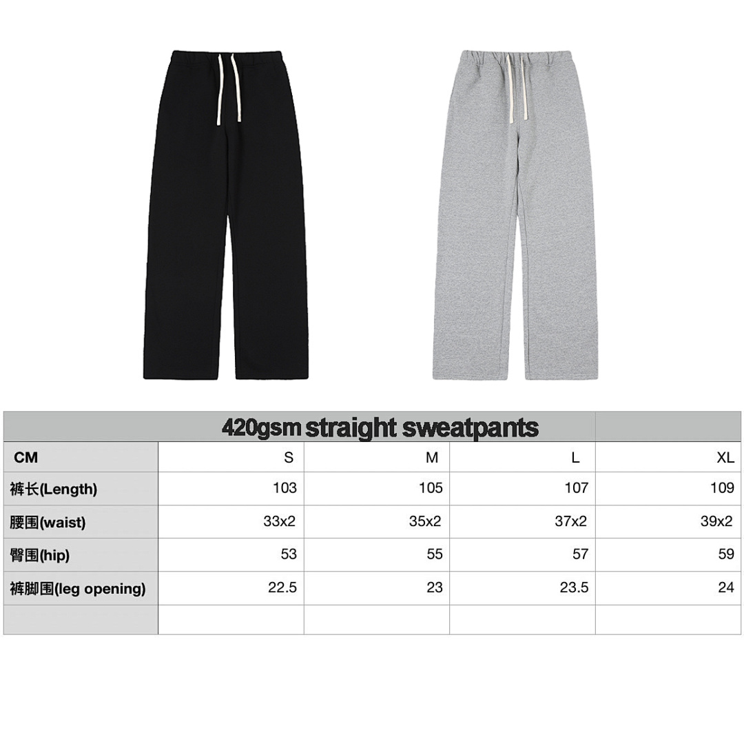 On Running 420Gsm Union Kingdom 100% Raw Cotton Fleece Blank Sweatpants - Image 3