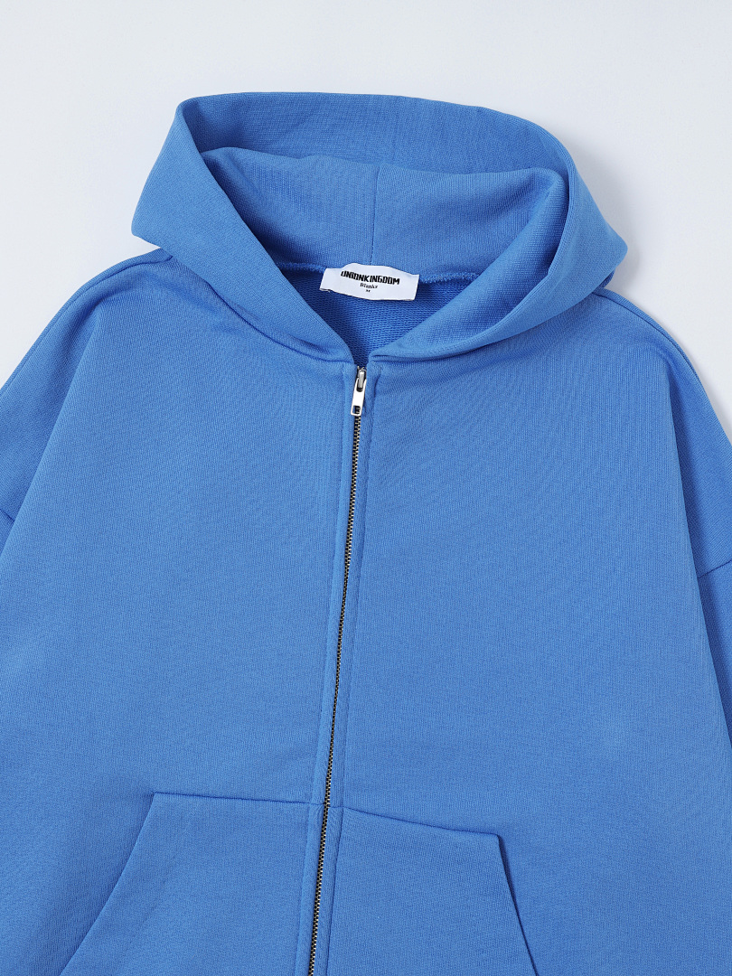 On Running 480Gsm Union Kingdom 100% Cotton French Terry Boxy Cropped Fit Zip-Up - Image 7