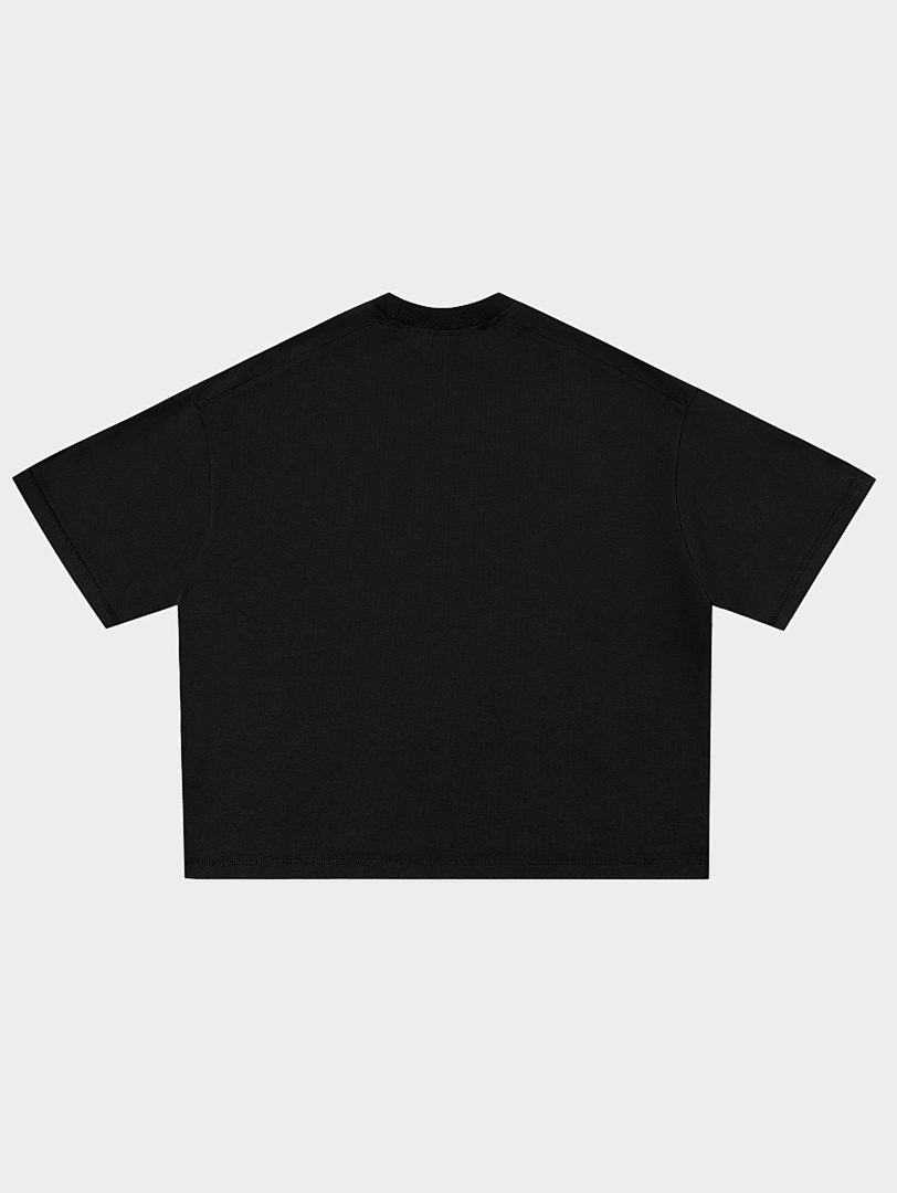 On Running 400Gsm Union Kingdom 100% Cotton Boxy Cropped Fit Washed Blank T-Shirt - Image 32