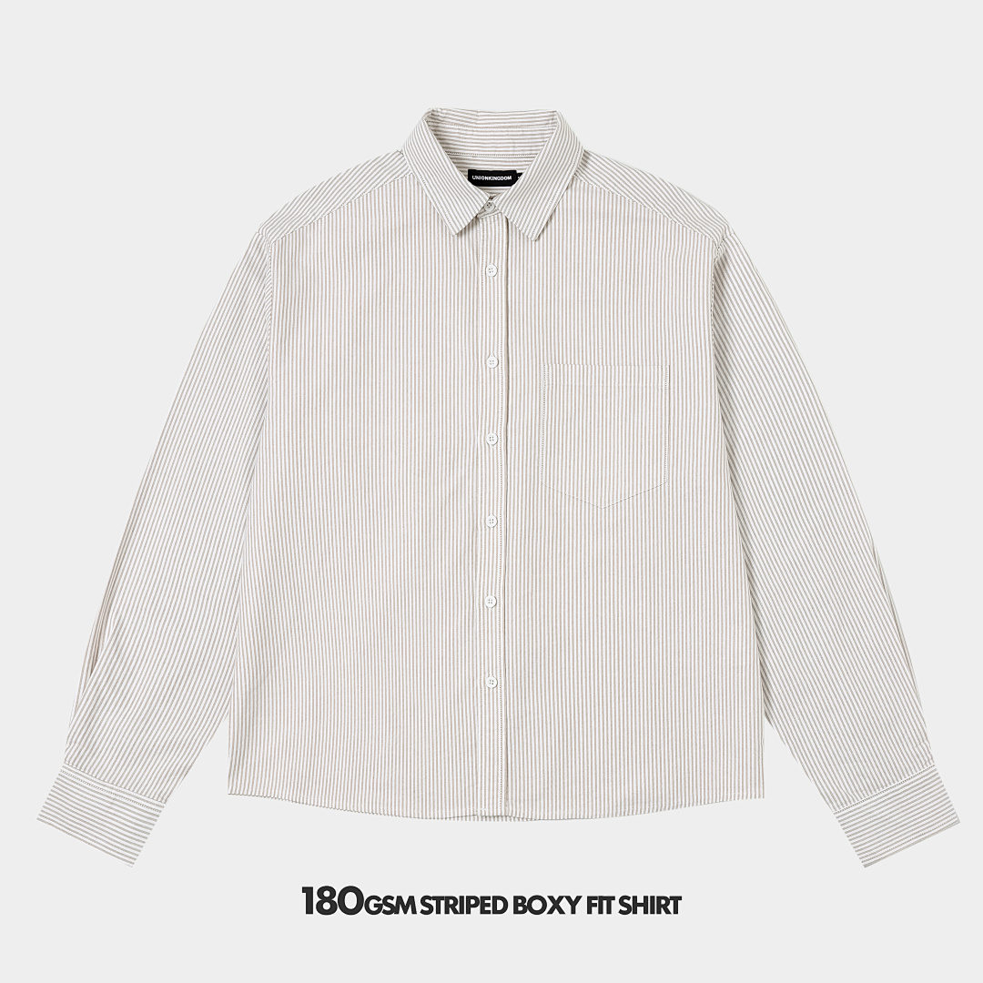 On Running [Restocking]180Gsm 100% Cotton Oxford Weave Boxy Cropped Fit Long-Sleeved Shirt - Image 25