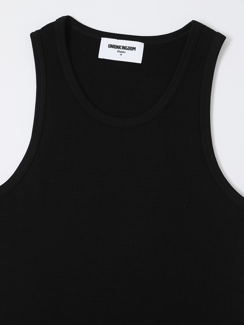 On Running 380G Union Kingdom 100% Cotton Slim And Cropped Fit Waffle Weave Tank Top - Image 4
