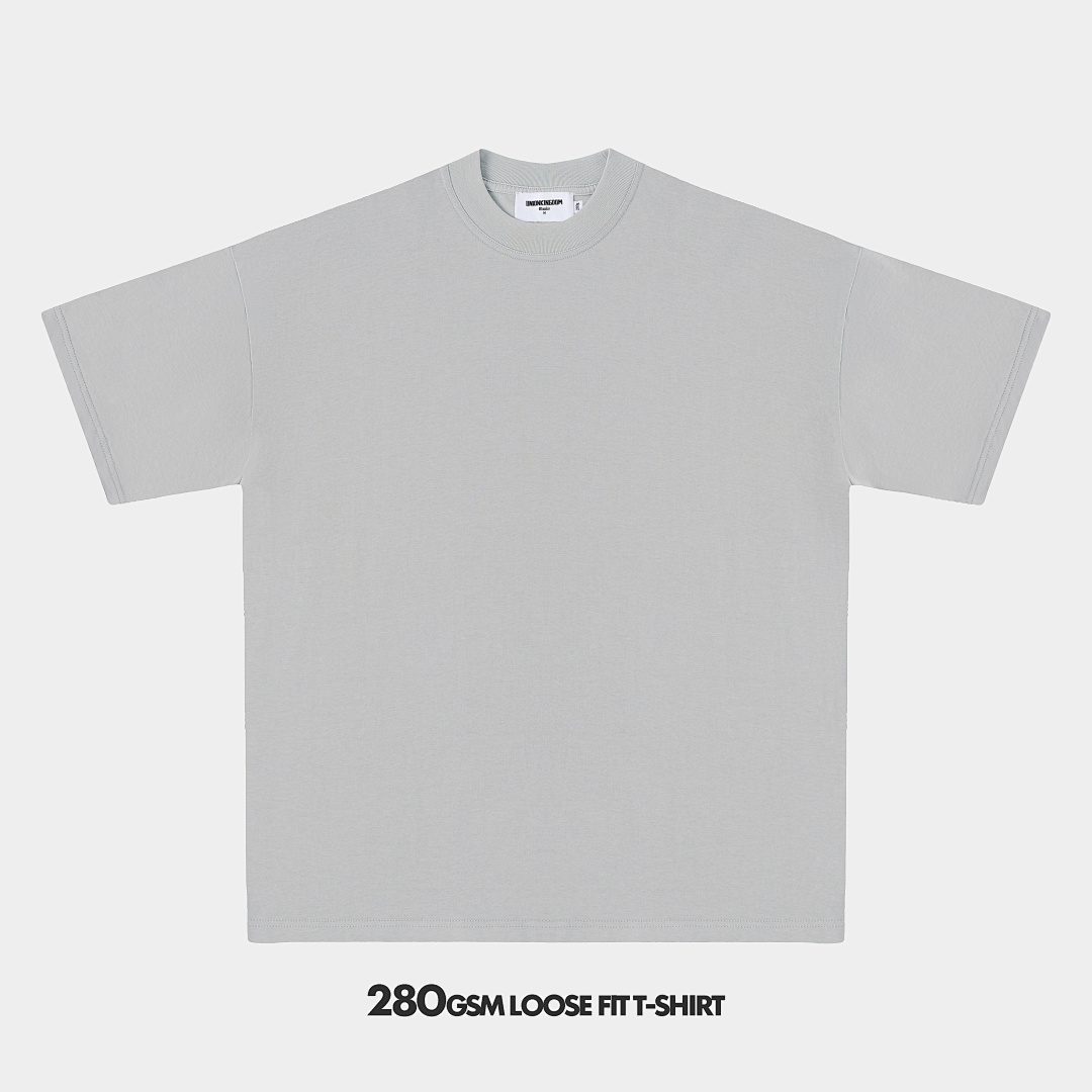 On Running 280Gsm Union Kingdom 100% Cotton Loose Fit Blank T-Shirt - Image 68