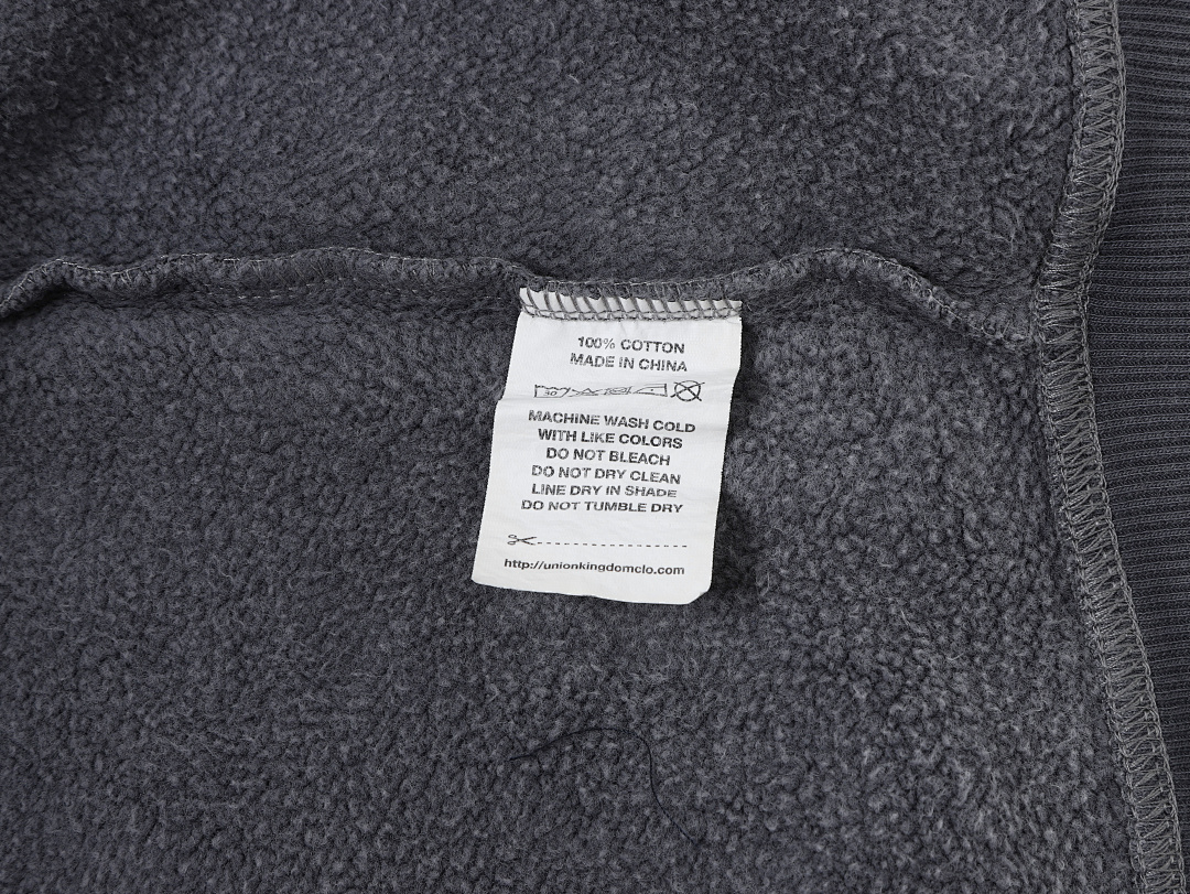 On Running 450Gsm Union Kingdom 100% Cotton Polar Fleece Boxy Cropped Fit Washed Zip-Up - Image 9