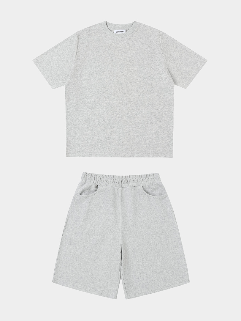 On Running 350Gsm/420Gsm Terry Texture T-Shirt And Shorts Set - Image 5