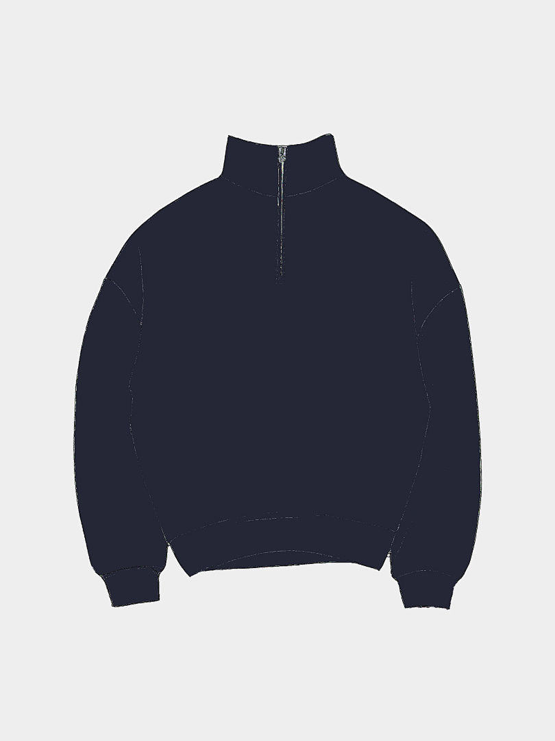 On Running 630Gsm Union Kingdom Boxy Crop Fit Blank Quarter-Zip Sweatshirt - Image 61