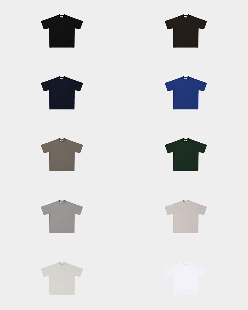 On Running 220Gsm Union Kingdom 100% Cotton Loose Fit Blank T-Shirt - Image 30