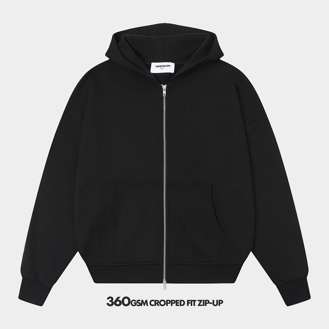 On Running 360Gsm Union Kingdom 100% Cotton French Terry Boxy Cropped Fit Zip-Up - Image 49