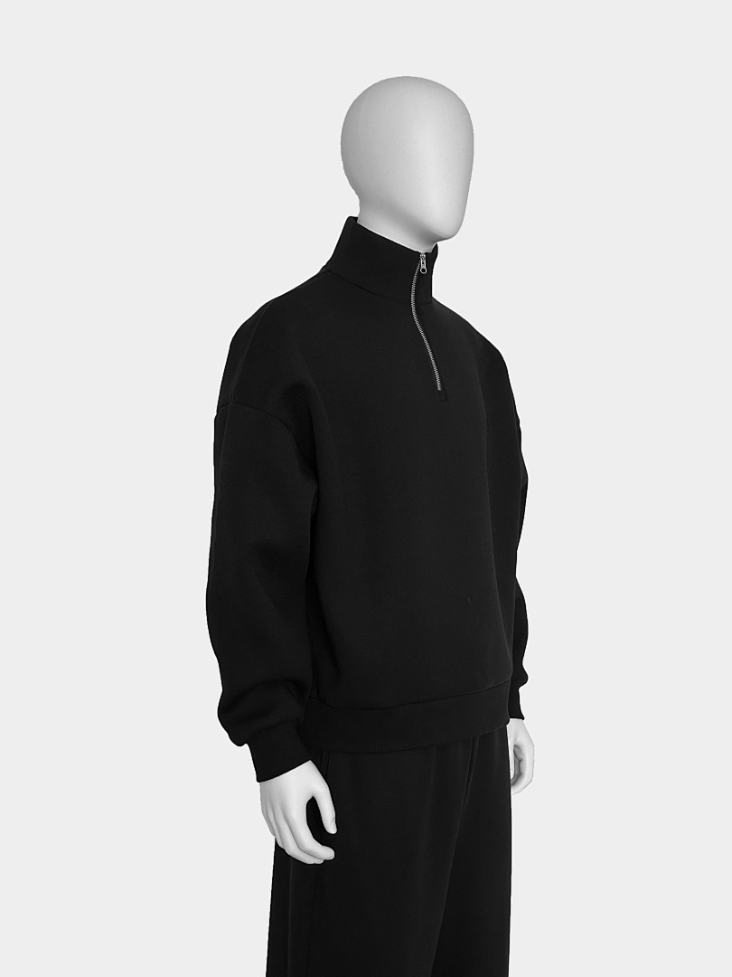 On Running 630Gsm Union Kingdom Boxy Crop Fit Blank Quarter-Zip Sweatshirt - Image 45